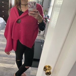 Fuchsia wrap/poncho
